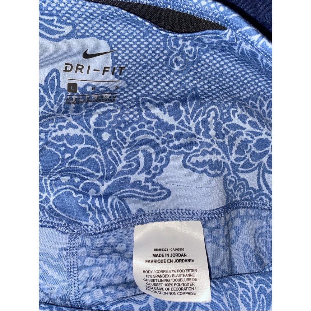 Nike Dri-FIT Floral Lace Print Leggings Sz L - Picture 5 of 6